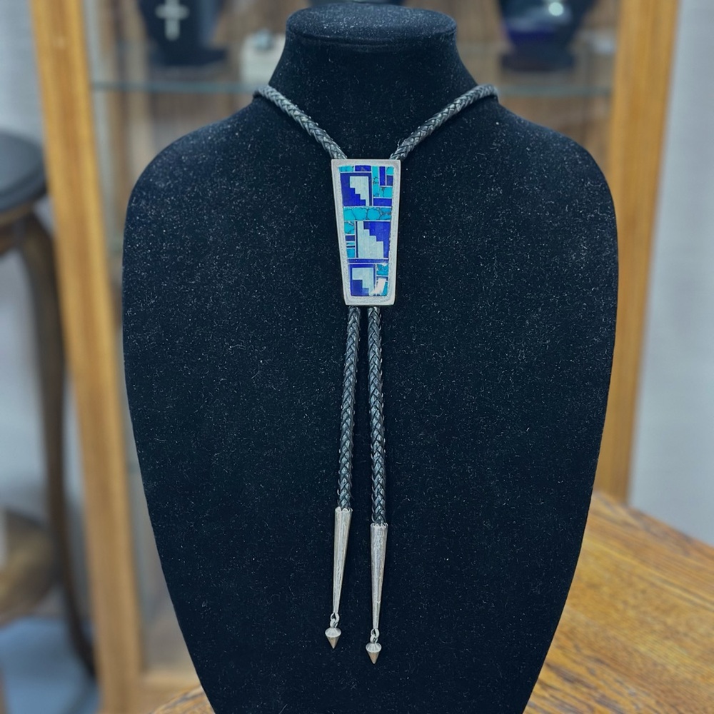 Handmade Inlaid Bolo by Tommy Jackson